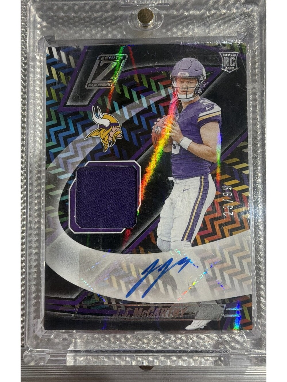 2024 Panini Zenith - Z-Jersey Autographs J.J. McCarthy #ZJA-JJM /99 (AU, MEM,...